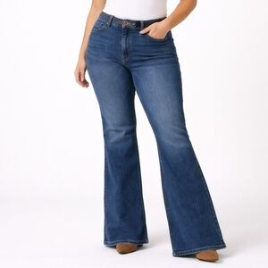 Lee Jeans Women's Size 18 L Slim Fit Flare High Rise Stretch Jeans